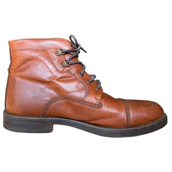 The Original Klondike Brown Leather Cap Toe Boot Shoes Mens Size 11 Casual Italy main image 9